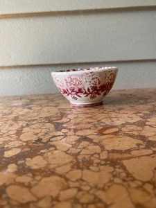 ANTICA CIOTOLA IN SPUGNA PIZZO E MOTIVI FLOREALI ROSSO MIRTILLO CAFE AU LAIT BOWL - Foto 1 di 12