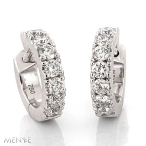 Creolen Ohrringe Memory 750/- Weißgold Brillanten 0,73ct. ø12mm by Menze (22913) - Bild 1 von 7