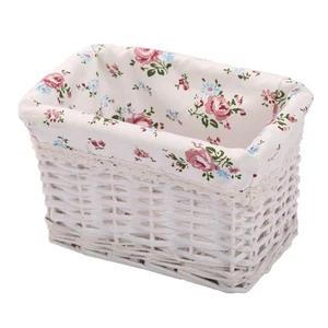 Woven Rectangular Wicker Storage basket,Small Organizer Box - Picture 1 of 3