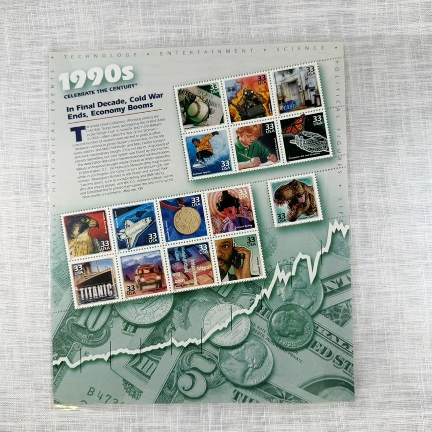 Scott 3191 - 1998 Celebrate the Century 1990 Full Sheet of 15 US 32¢ Stamps MHN - Image 1 of 1