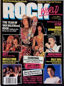 Rock World Magazine November 1984 Van Halen, Ratt, Motley Crue, Duran Duran,Rush - Picture 1 of 22