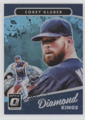 2017 Panini Donruss Optic Diamond Kings Carolina Blue Prizm /50 Corey Kluber #8 - Image 1 of 2