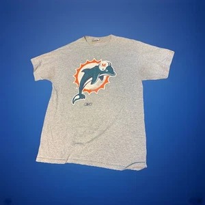 Vintage Miami Dolphins NFL Reebok T-Shirt Herren Large grau Classic Logo Tee - Bild 1 von 4