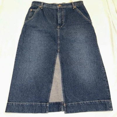 Falda midi vaquera We The Free Wild Roses talla 27 abertura frontal nueva  Foto 1 de 4