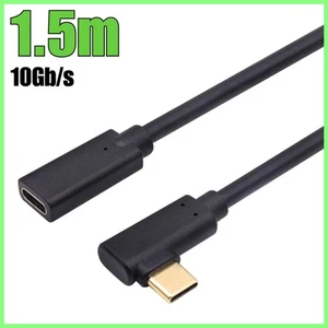 1.5m USB-C Charging Cable Fast Data Transfer 10Gb/s 90° Elbow Male to Female - Picture 1 of 6