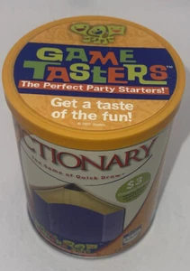 Game tasters perfect party starter pictionary HASBRO travel game in can Complete - Picture 1 of 7