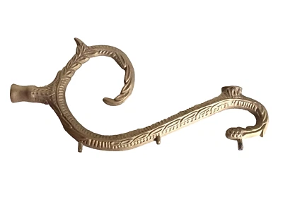 NEW~old stock ORNATE 9-7/8" RAW CAST BRASS CHANDELIER SCONCE ARM~LAMP PART