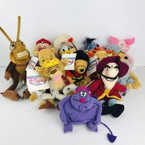 Vintage Lot of 12 Disney Store Mini Bean Bag Plush 8” Pooh,Hook, and More!! - Picture 1 of 13