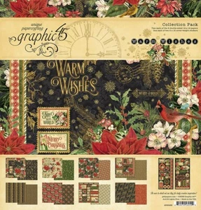 GRAPHIC 45 "WARM WISHES" 12X12 PAPER PACK Chipboard Pieces, Ephemera & Journal - Picture 1 of 5