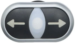 Pulsador doble Eaton 216710 + detector de luz negro/blanco/negro símbolo flecha - Imagen 1 de 1