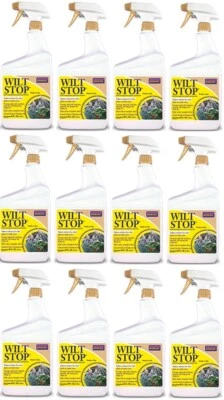 Paquete de 12 spray antitranspirante para pérdida de humedad Bonide 099 40 oz Wilt Stop Plant Foto 1 de 4