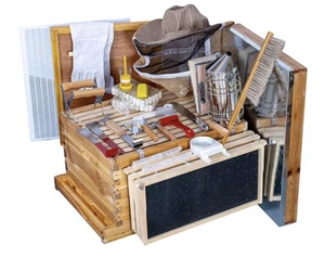 8-Frame Bee Hives and Supplies Starter Kit, Beeswax Coated Beehive Starter Kit - Picture 1 of 4