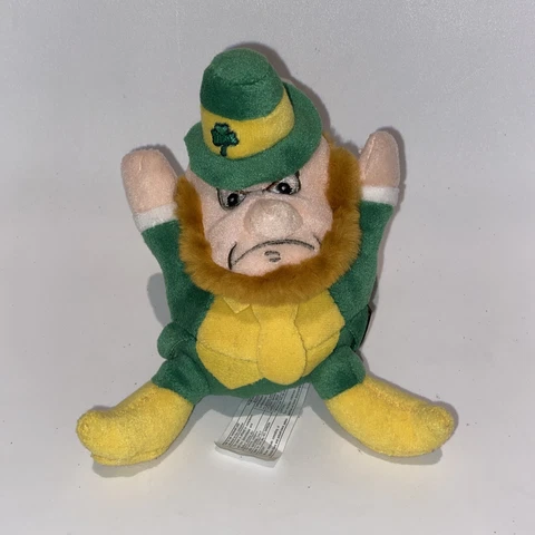 Notre Dame Fighting Irish Plush Mascot, Silly Slammers, With Tags, STILL WORKS! Cover