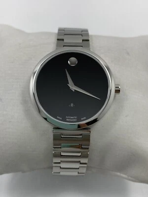 Reloj para dama Movado Museum clásico automático esfera negra acero inoxidable 0607678 Foto 1 de 4