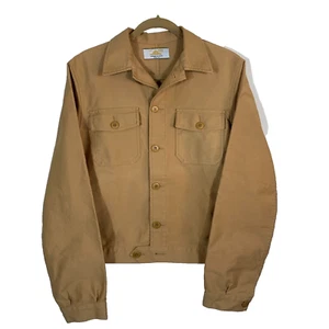 Le Mont St Michel Work Bomber Jacket Khaki Size S Made In EU - Picture 1 of 10