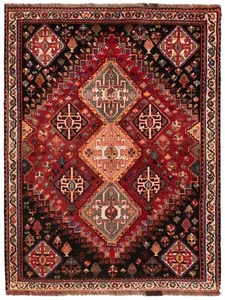 Shiraz Handgeknüpfter Perserteppich 159x122 cm-Nomadic,Orient,Carpet,Rug,Rot - Picture 1 of 9
