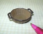 Miniature Metal Oval-ish Basket with Handles for DOLLHOUSE 1:12 Scale