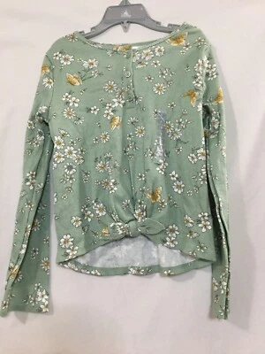 NWT Oshkosh Floral Rib Long Sleeve T Shirt Top Kid Girls Many sizes Green - Image 1 of 4