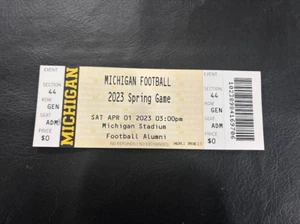 2023 Michigan Wolverines Football Spring Game Ticket Stub national champs - Picture 1 of 2