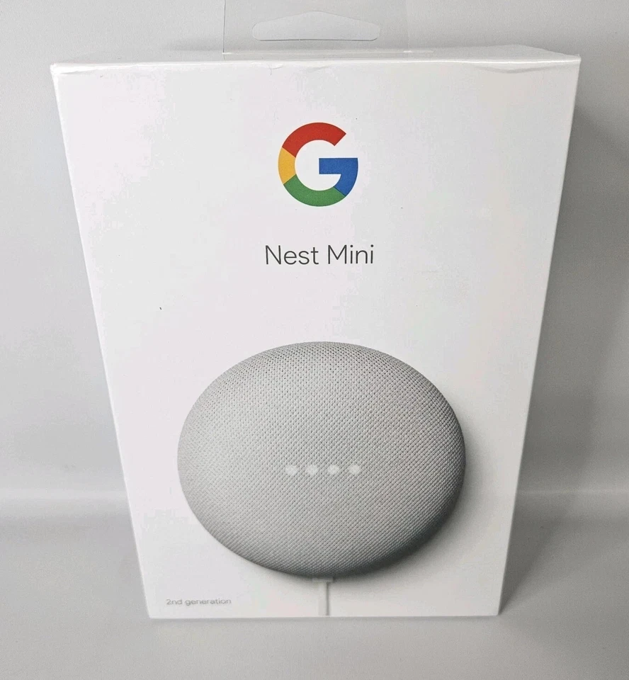 Google Nest Mini 2nd Generation Smart Speaker Bluetooth Wifi Sealed - Image 1 of 4