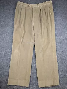 Vintage LL Bean Pants Mens 40 Taupe Corduroy Baggy Made in USA 80s Hiking 37x30 - Picture 1 of 12