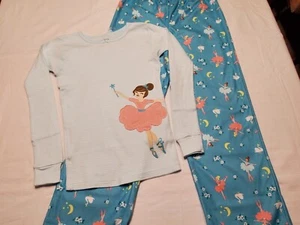 Carters Girls 2 Pc Pajamas size 8 Ballerinas Cotton Poly Fleece Ballet Theme PJs - Picture 1 of 17