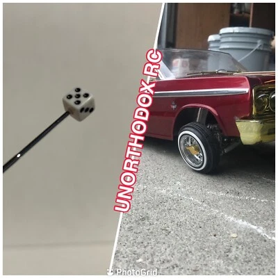 Redcat Sixty four Impala Jevries Rc Lowrider Pair Antenna White Dice - Image 1 of 3