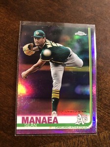 2019 Topps Chrome Pink Refractor Sean Manaea #170 Oakland Athletics 