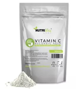 100% PURE L-ASCORBIC ACID VITAMIN C POWDER NonGMO USA ORGANIC SOURCED VEGAN USA - Imagen 1 de 2