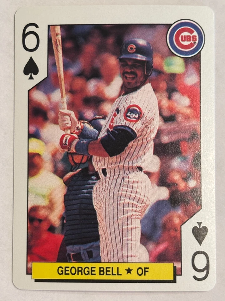 1991 International Playing Card #6 George Bell Chicago Cubs - Image 1 of 2