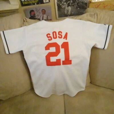 RARA Camiseta Sammy SOSA Baltimore Orioles Majestic Juvenil XL Blanca Cosida Mlb #21 Foto 1 de 4
