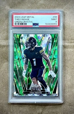 2024 Leaf Metal Theo Wease #99 Green Crystal 2/3. - Image 1 of 2