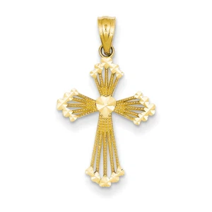 14k Yellow Gold Passion Cross Pendant REL118 - Picture 1 of 1