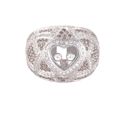 Anillo Chopard Blanco Champagne Diamante Chopard Oro Blanco 18K 2.17 ctw Redondo Foto 1 de 3