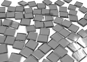 110 Mosaic Tiles 1/2" KITTY CAT GRAY ARTIQUE Spectrum Transparent Stained Glass - Picture 1 of 3