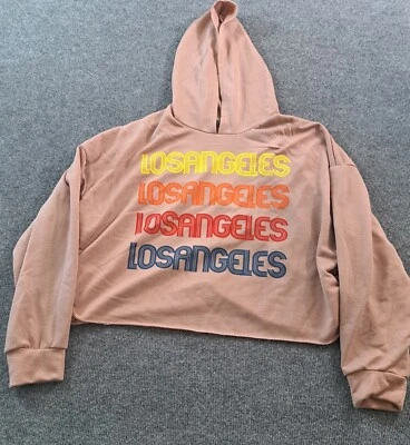 Sudadera con capucha corta Charlotte Russe para mujer grande manga larga Los Ángeles Foto 1 de 4