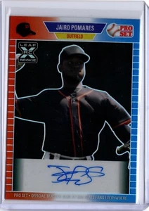 JAIRO POMARES 2021 Leaf Pro Set Metal Baseball RWB RAINBOW XRC AUTO 1/6 - Picture 1 of 3