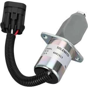 12V Fuel Shut Off Solenoid Valve 6681513 For Bobcat Skid Steer 751 753 763 773 - Picture 1 of 6