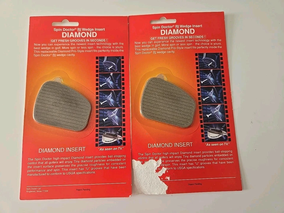  Lot 2 Spin Doctor RI Wedge Insert ~ DIAMOND 59203 ~ More Backspin New & Sealed - Image 1 of 3