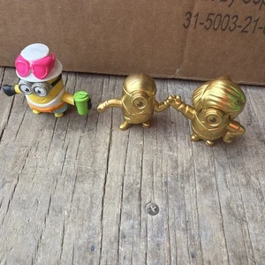 MC DONALDS, Lote Minions 0f 3, 2019, Incluye 2 Minions Gold, Usado - Imagen 1 de 4