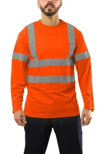 Kolossus Hi Vis Camicie da Costruzione per Uomo Manica Lunga Riflettente Sicurezza Wor... - Foto 1 di 5