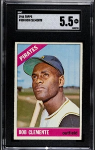 1966 Topps #300 Bob Roberto Clemente HOF Pittsburgh Pirates - SGC 5.5 EX+ - Picture 1 of 2