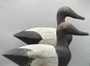 PAIR OF SENECA LAKE, NY CANVASBACK DRAKE VINTAGE DECOY DUCKS - Picture 1 of 21