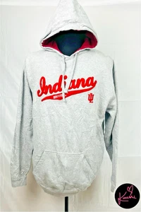 J America Men's Grey Indiana Hoosiers NCAA Hoodie Size XL - Picture 1 of 6