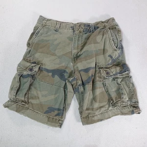 Y2K American Eagle Outfitters Shorts Mens 32 Camo Cargo AE Zipper Pocket Outdoor - Picture 1 of 19
