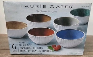 Laurie Gates Sierra Steinzeug Schüssel Set 6,3" verschiedene Farben 6 Stück Set - Bild 1 von 5
