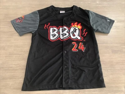 Camiseta deportiva juvenil Rancho Cucamonga Quakes BBQ negra XL 8/2/24 SGA ligas menores Foto 1 de 4