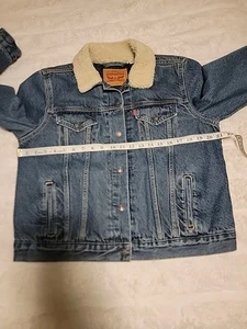 Levi’s Sherpa Lined Jean Denim Jacket Youth XL - Picture 1 of 7