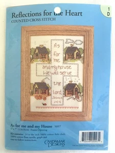 Reflections for the Heart Counted Cross Stitch Kit 5097 AS FOR ME AND MY HOUSE - Picture 1 of 2