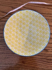 Dover & York Cereal/Soup Bowl Teal and Yellow 6 " wide - Picture 1 of 6